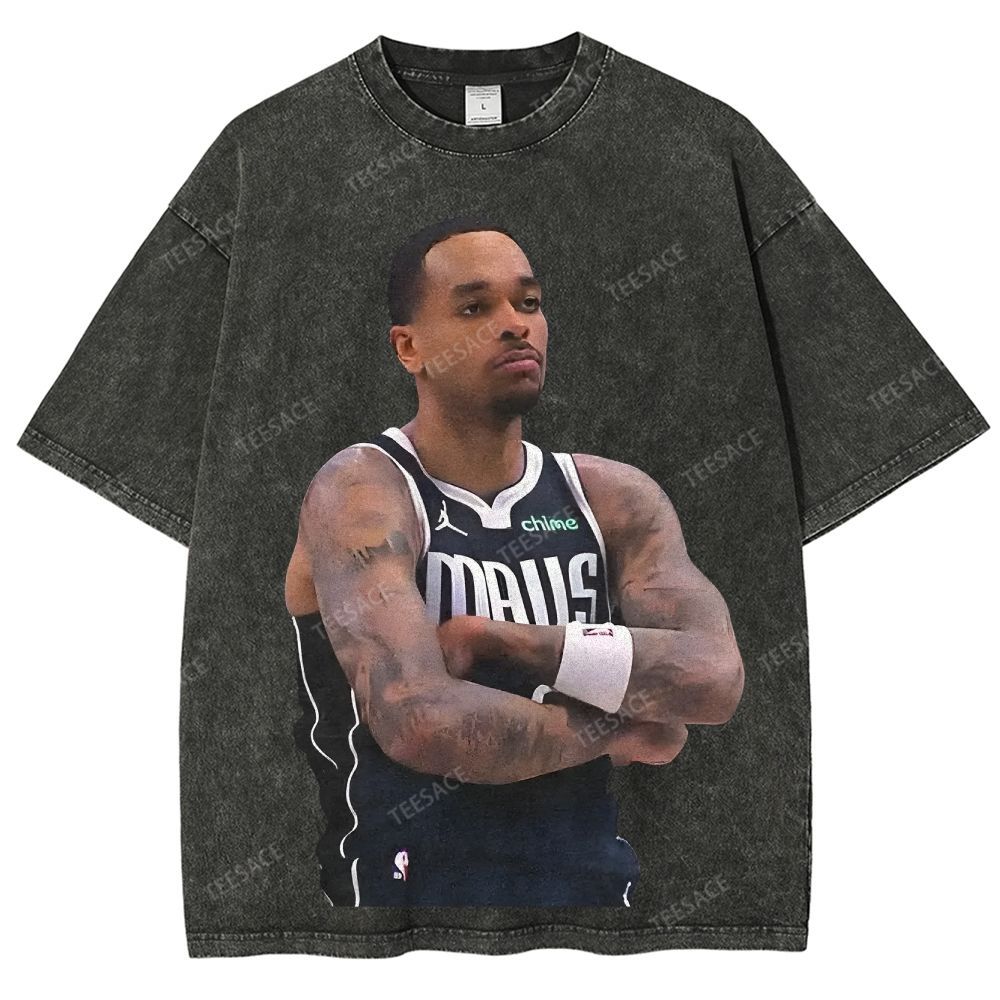 Vintage Style Unisex-Adult Oversized Washed Street T-shirt PJ WASHINGT