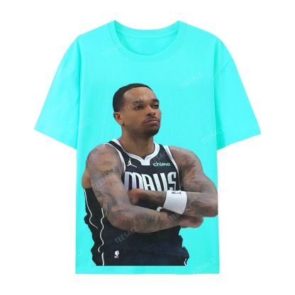 Unisex Casual Cotton Short Sleeve T-Shirt PJ WASHINGTON Tee