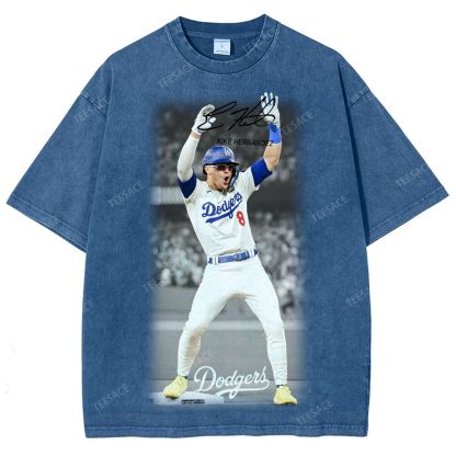 KIKE HERNANDEZ Tee Vintage Style Unisex-Adult Oversized Washed Street T-shirt