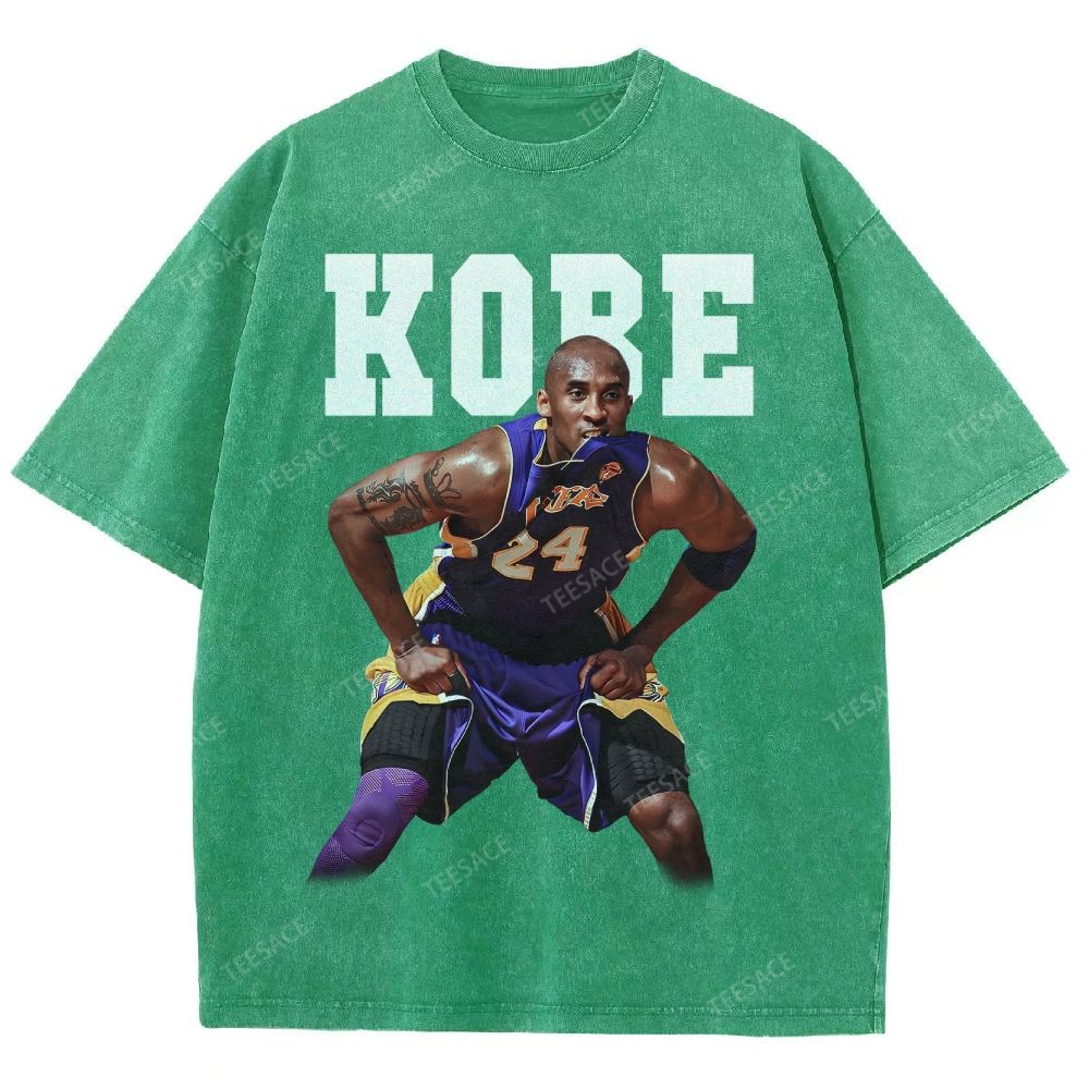 Vintage Style Unisex-Adult Oversized Washed Street T-shirt |  KOBE TEE