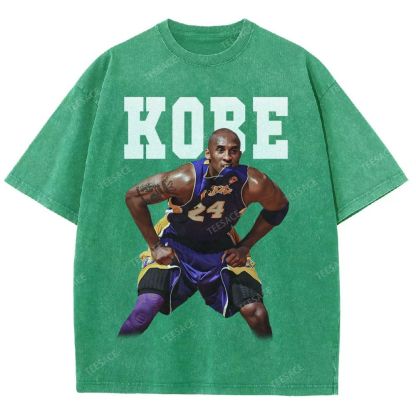 Vintage Style Unisex-Adult Oversized Washed Street T-shirt |  KOBE TEE