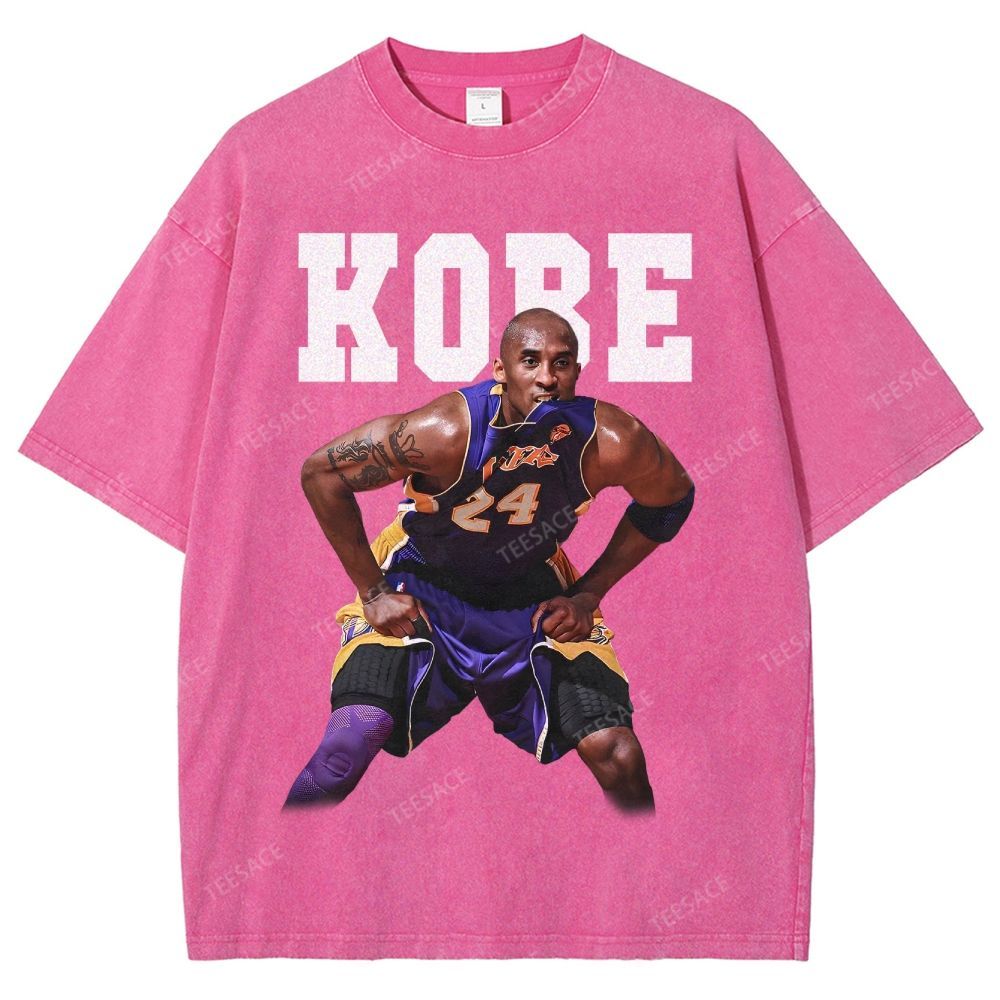 Vintage Style Unisex-Adult Oversized Washed Street T-shirt |  KOBE TEE