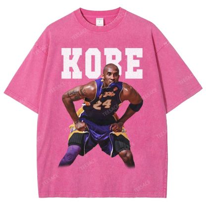 Vintage Style Unisex-Adult Oversized Washed Street T-shirt |  KOBE TEE