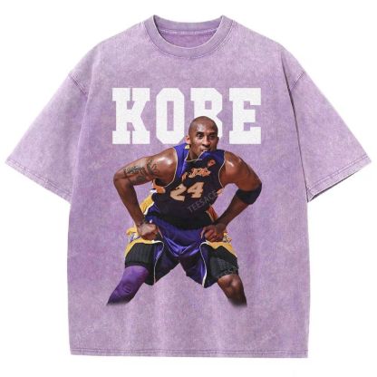 Vintage Style Unisex-Adult Oversized Washed Street T-shirt |  KOBE TEE