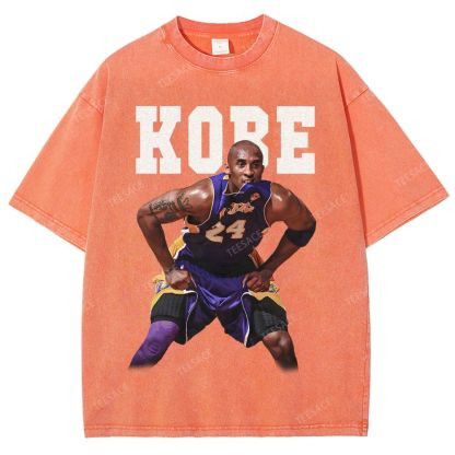 Vintage Style Unisex-Adult Oversized Washed Street T-shirt |  KOBE TEE
