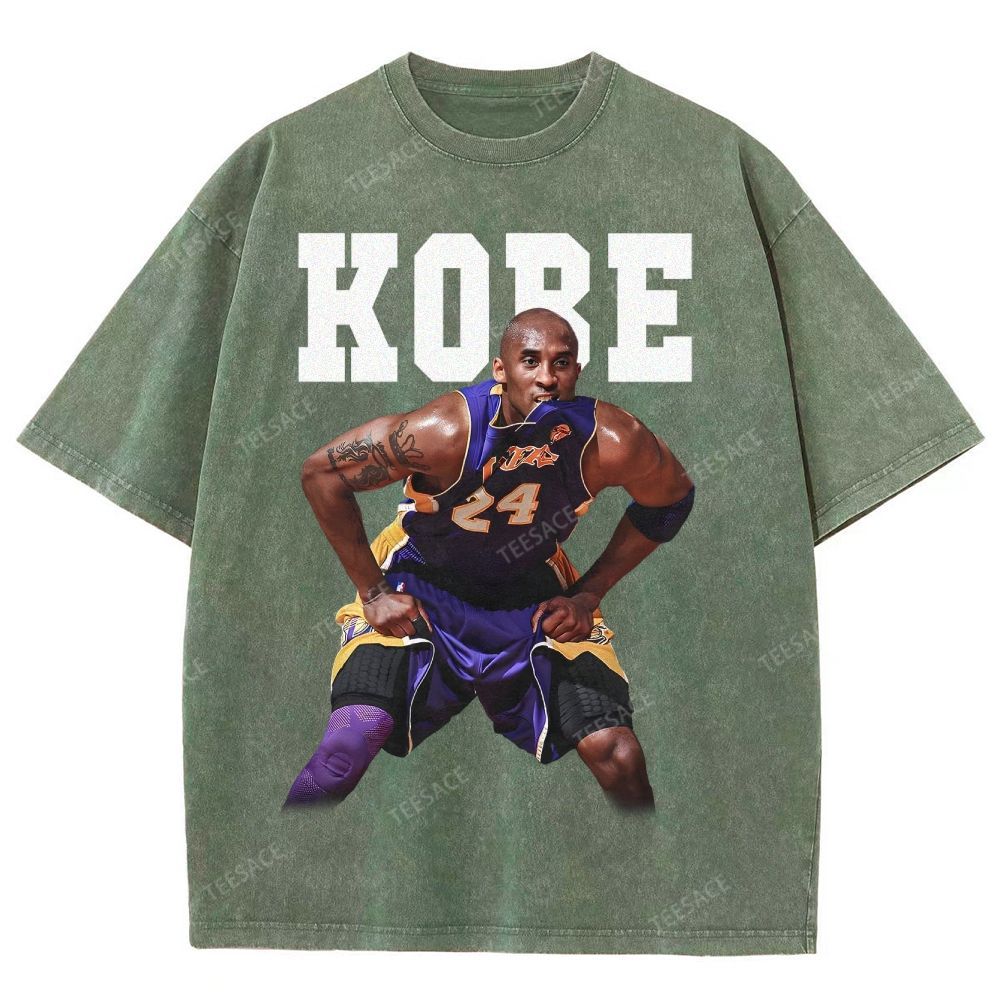 Vintage Style Unisex-Adult Oversized Washed Street T-shirt |  KOBE TEE