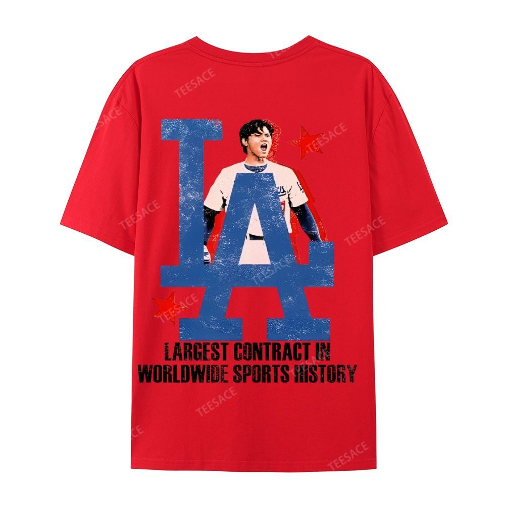 Unisex Casual Cotton Short Sleeve T-Shirt SHOHEI OHTANI Tee