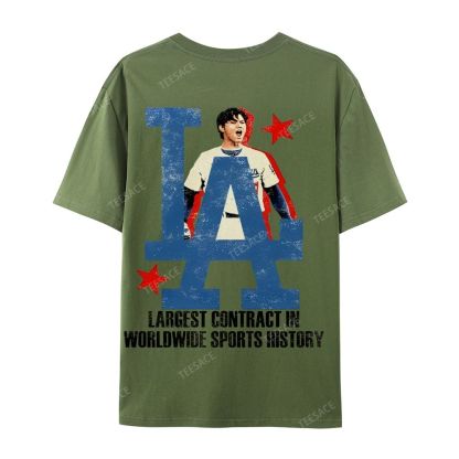 Unisex Casual Cotton Short Sleeve T-Shirt SHOHEI OHTANI Tee