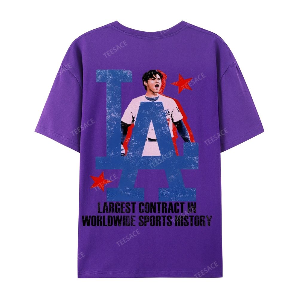 Unisex Casual Cotton Short Sleeve T-Shirt SHOHEI OHTANI Tee