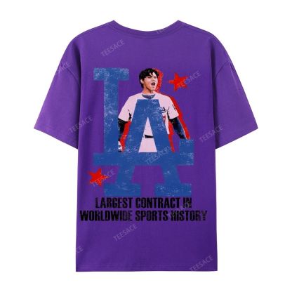 Unisex Casual Cotton Short Sleeve T-Shirt SHOHEI OHTANI Tee