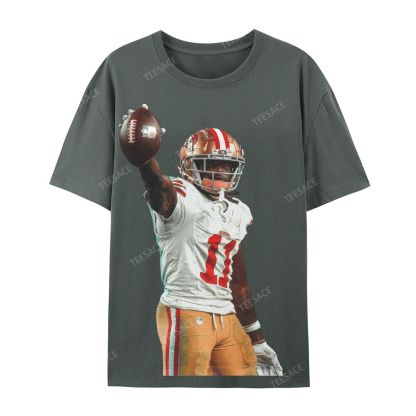 Unisex Casual Cotton Short Sleeve T-Shirt 49ers Brandon Aiyuk