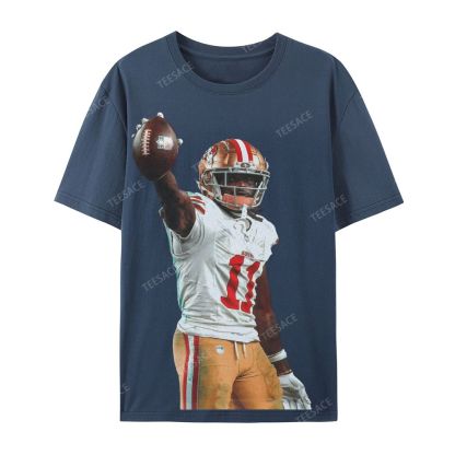 Unisex Casual Cotton Short Sleeve T-Shirt 49ers Brandon Aiyuk