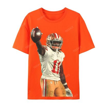 Unisex Casual Cotton Short Sleeve T-Shirt 49ers Brandon Aiyuk