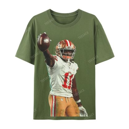 Unisex Casual Cotton Short Sleeve T-Shirt 49ers Brandon Aiyuk