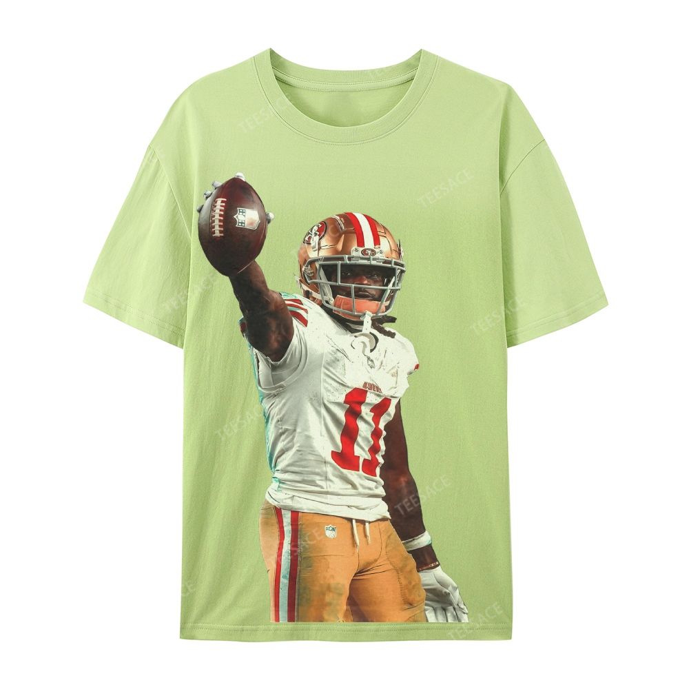 Unisex Casual Cotton Short Sleeve T-Shirt 49ers Brandon Aiyuk