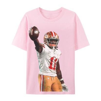 Unisex Casual Cotton Short Sleeve T-Shirt 49ers Brandon Aiyuk