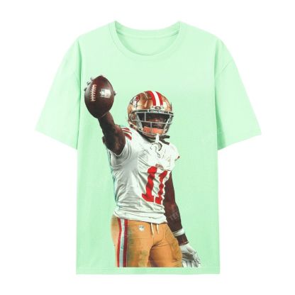 Unisex Casual Cotton Short Sleeve T-Shirt 49ers Brandon Aiyuk