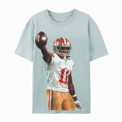 Unisex Casual Cotton Short Sleeve T-Shirt 49ers Brandon Aiyuk