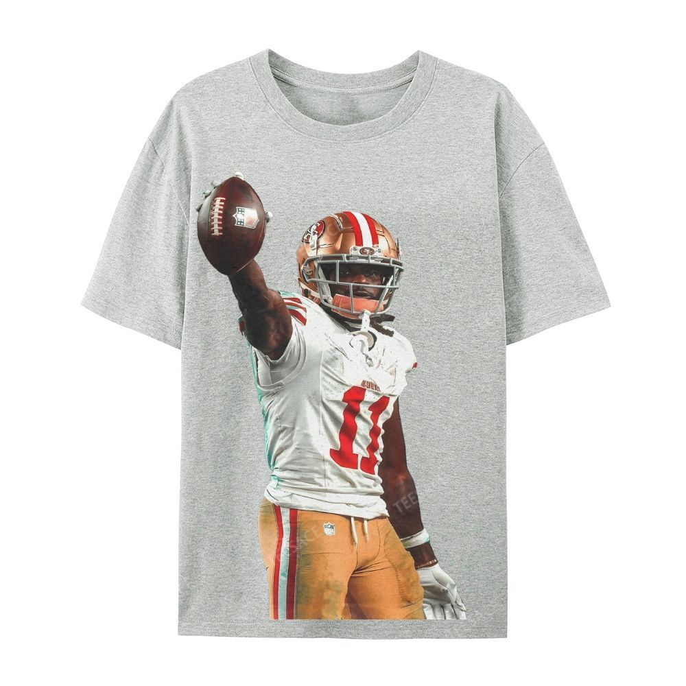 Unisex Casual Cotton Short Sleeve T-Shirt 49ers Brandon Aiyuk