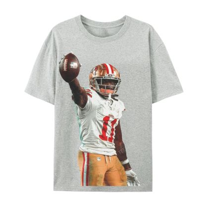 Unisex Casual Cotton Short Sleeve T-Shirt 49ers Brandon Aiyuk