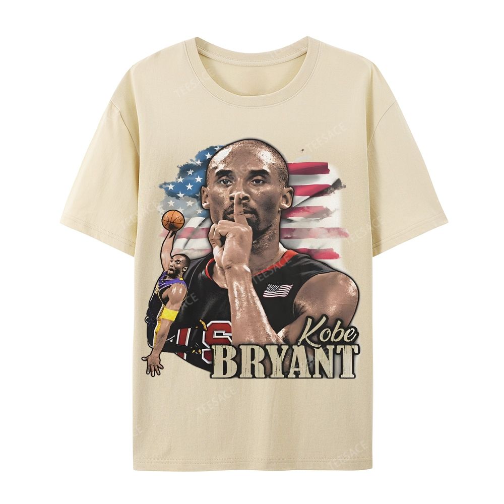 Unisex Casual Cotton Short Sleeve T-Shirt KOBE BRYANT TEE