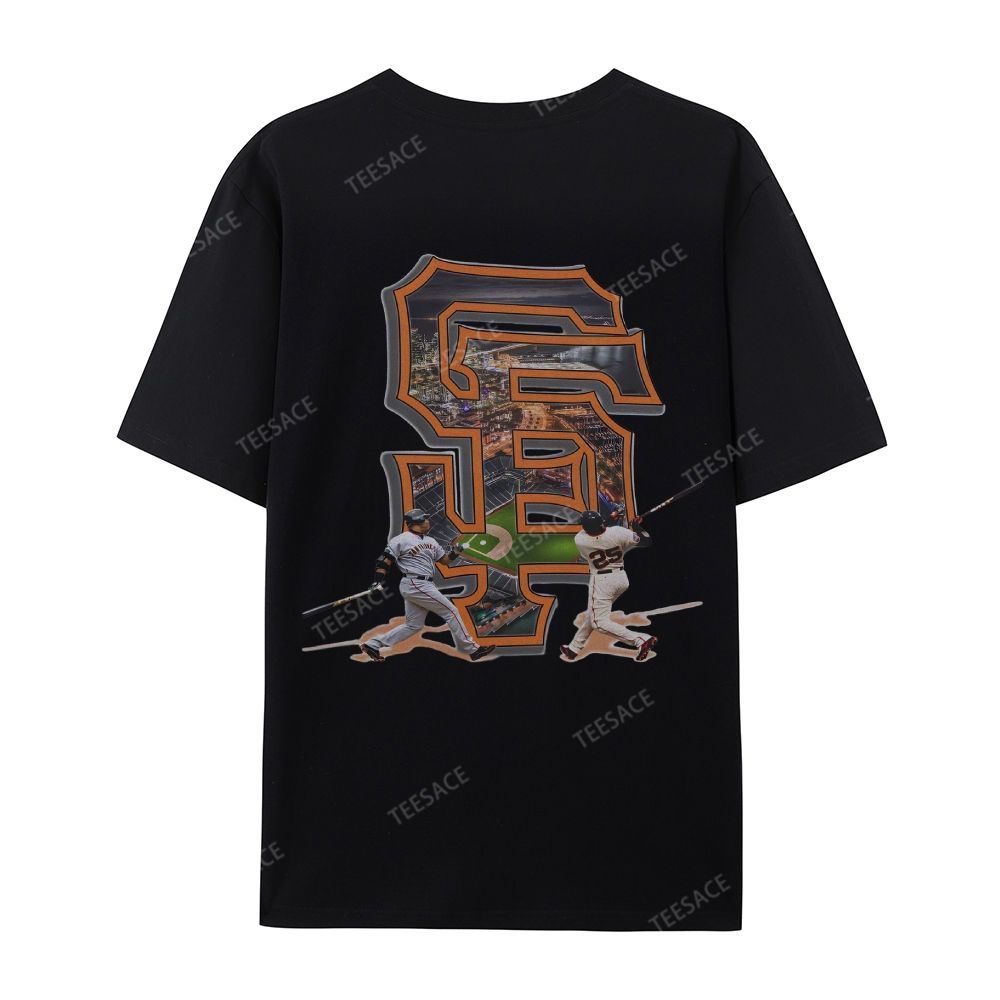 Unisex Casual Cotton T-shirt Short Sleeve T-Shirt | BARRY BONDS TEE 