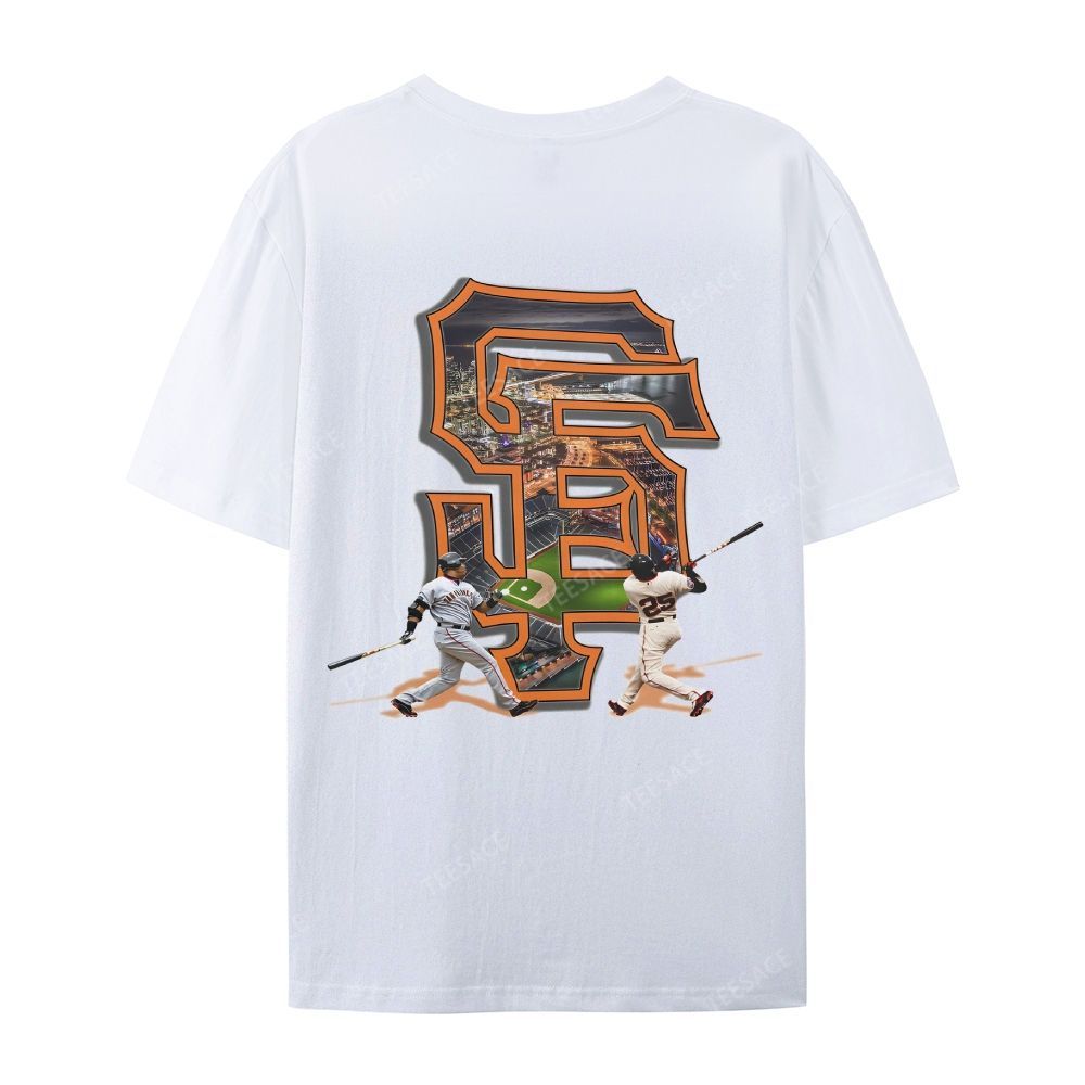 Unisex Casual Cotton T-shirt Short Sleeve T-Shirt | BARRY BONDS TEE 