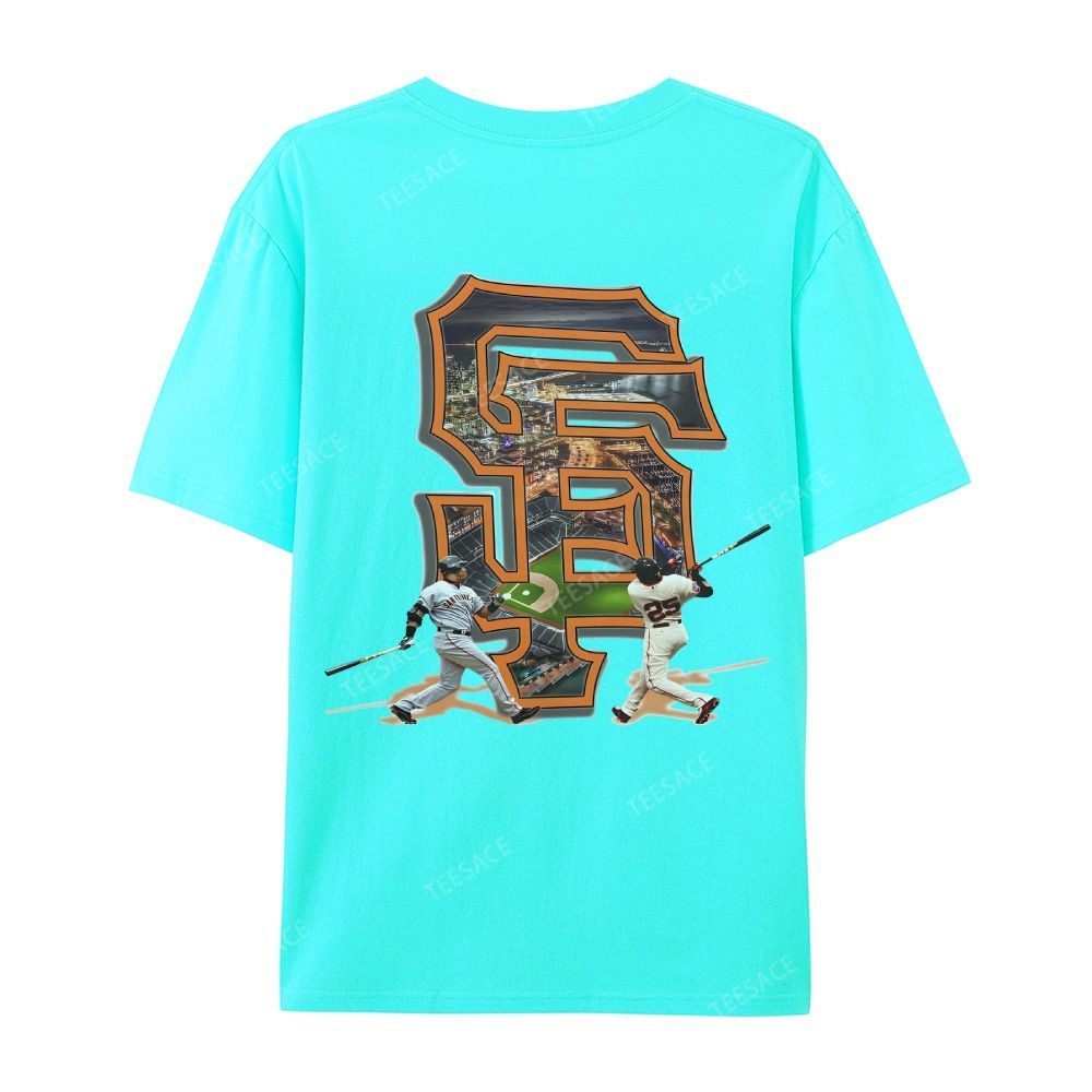 Unisex Casual Cotton T-shirt Short Sleeve T-Shirt | BARRY BONDS TEE 