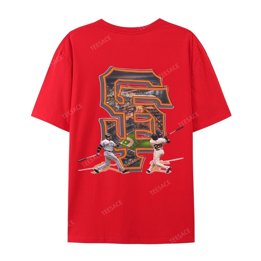 Unisex Casual Cotton T-shirt Short Sleeve T-Shirt | BARRY BONDS TEE 