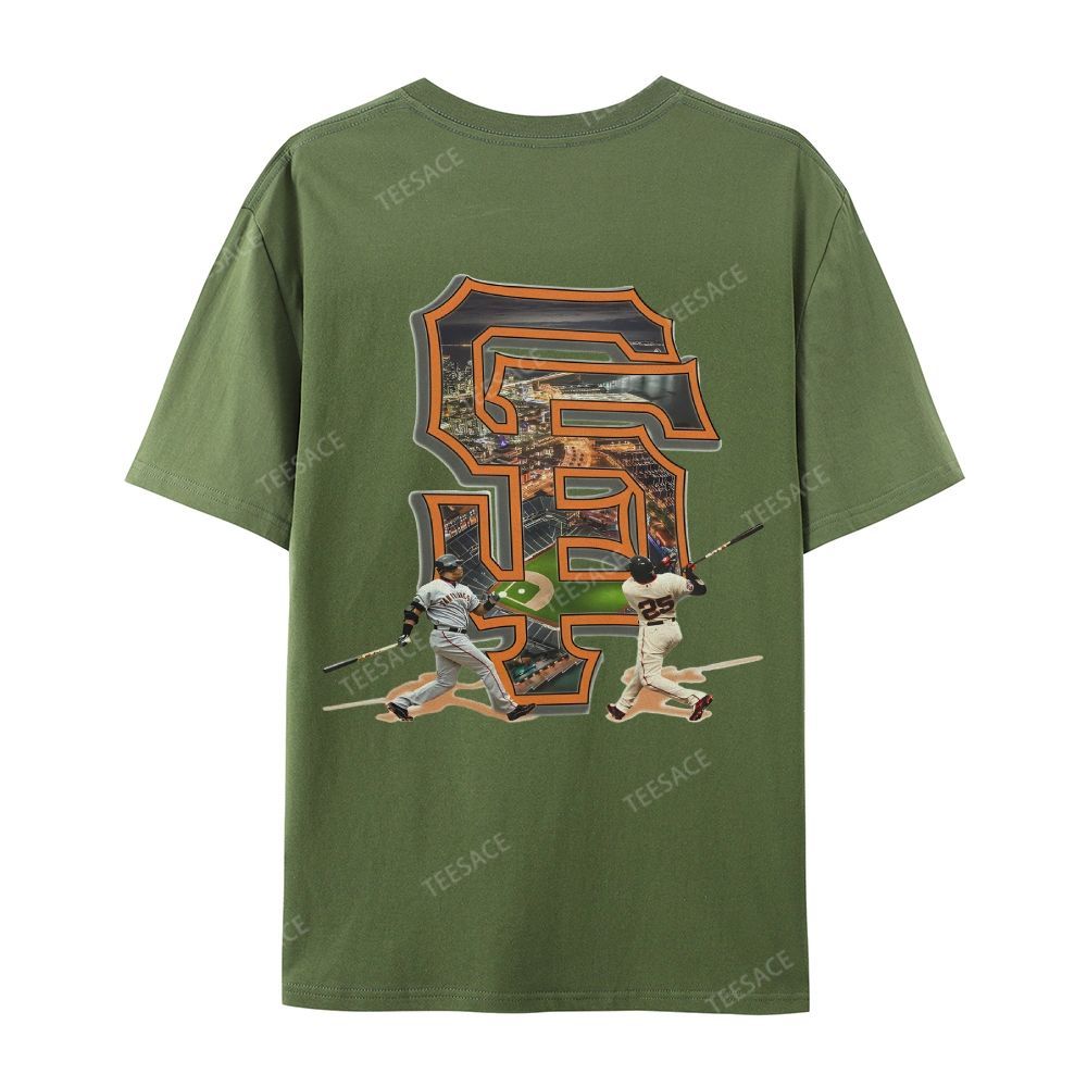 Unisex Casual Cotton T-shirt Short Sleeve T-Shirt | BARRY BONDS TEE 