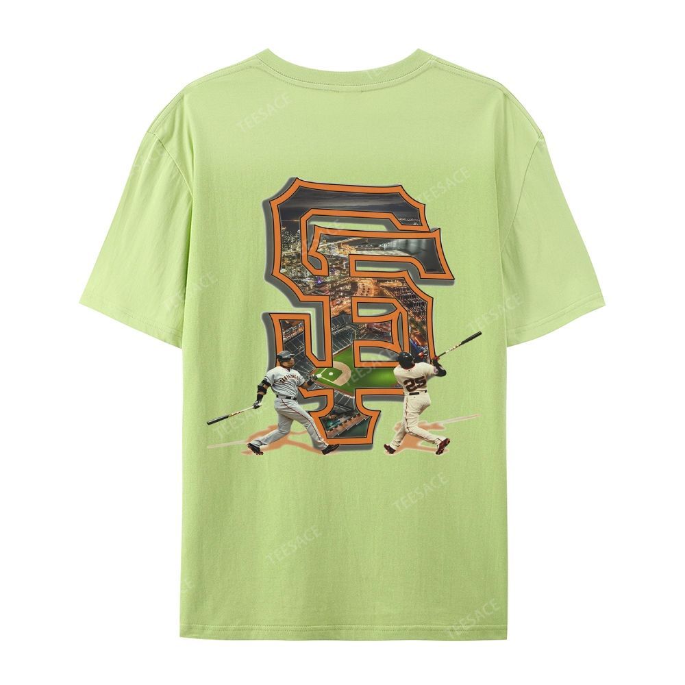 Unisex Casual Cotton T-shirt Short Sleeve T-Shirt | BARRY BONDS TEE 