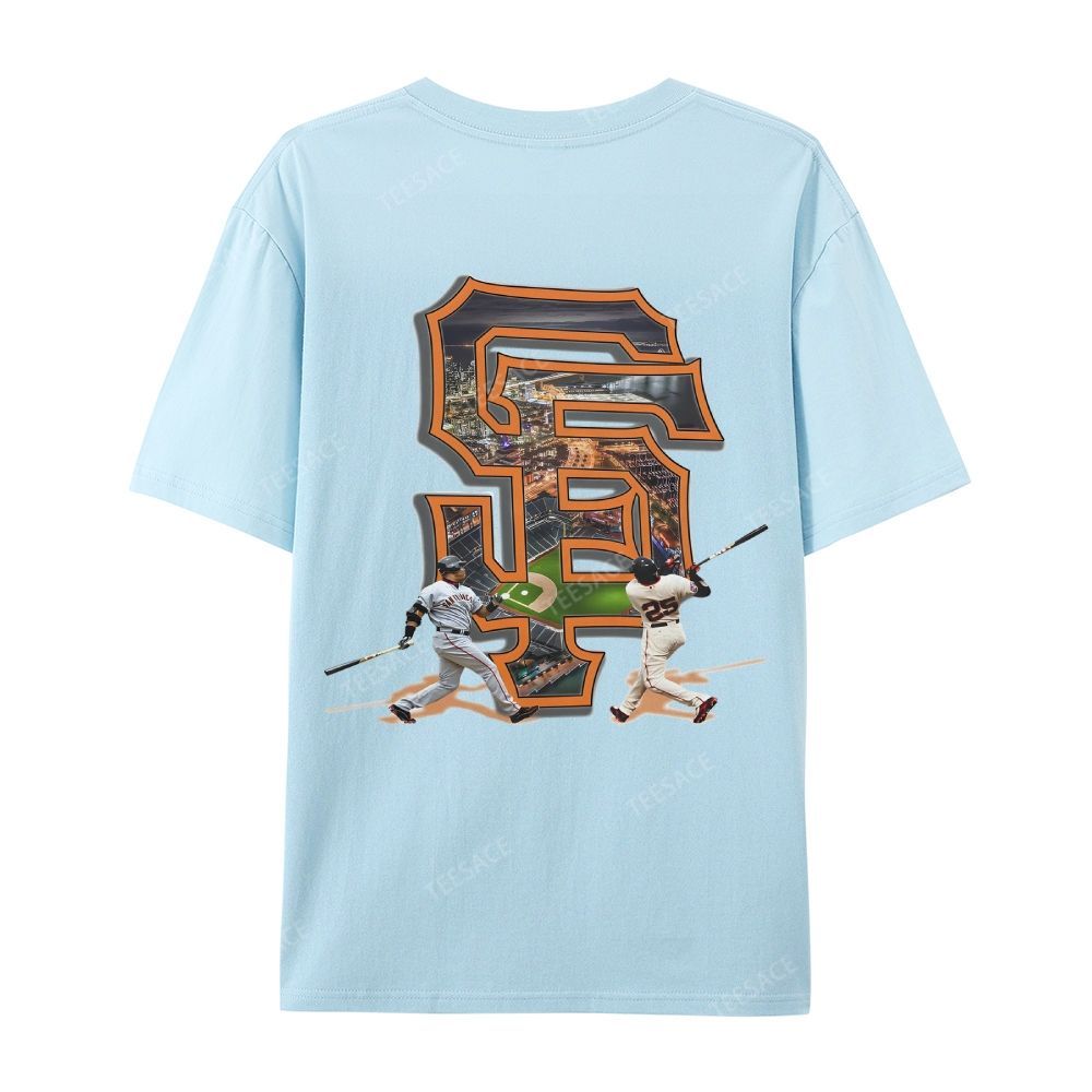 Unisex Casual Cotton T-shirt Short Sleeve T-Shirt | BARRY BONDS TEE 