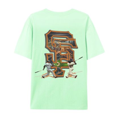 Unisex Casual Cotton T-shirt Short Sleeve T-Shirt | BARRY BONDS TEE 