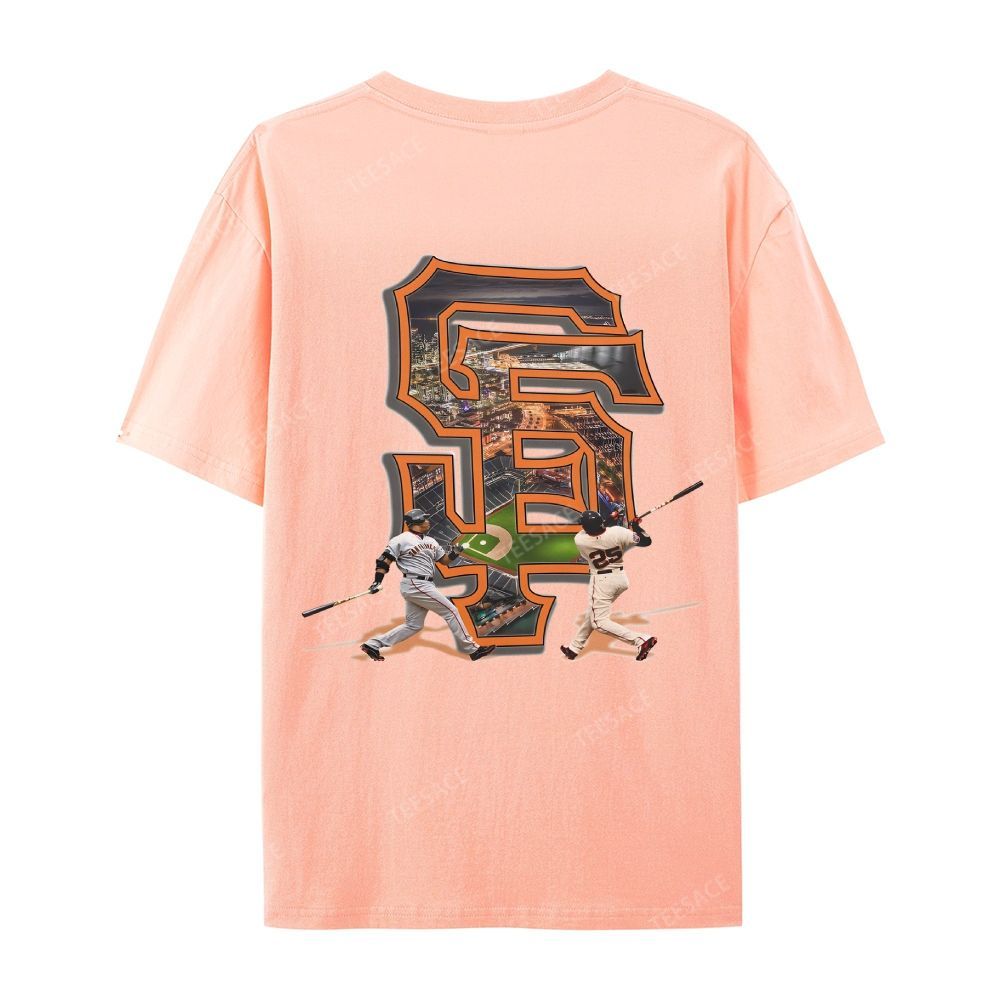 Unisex Casual Cotton T-shirt Short Sleeve T-Shirt | BARRY BONDS TEE 