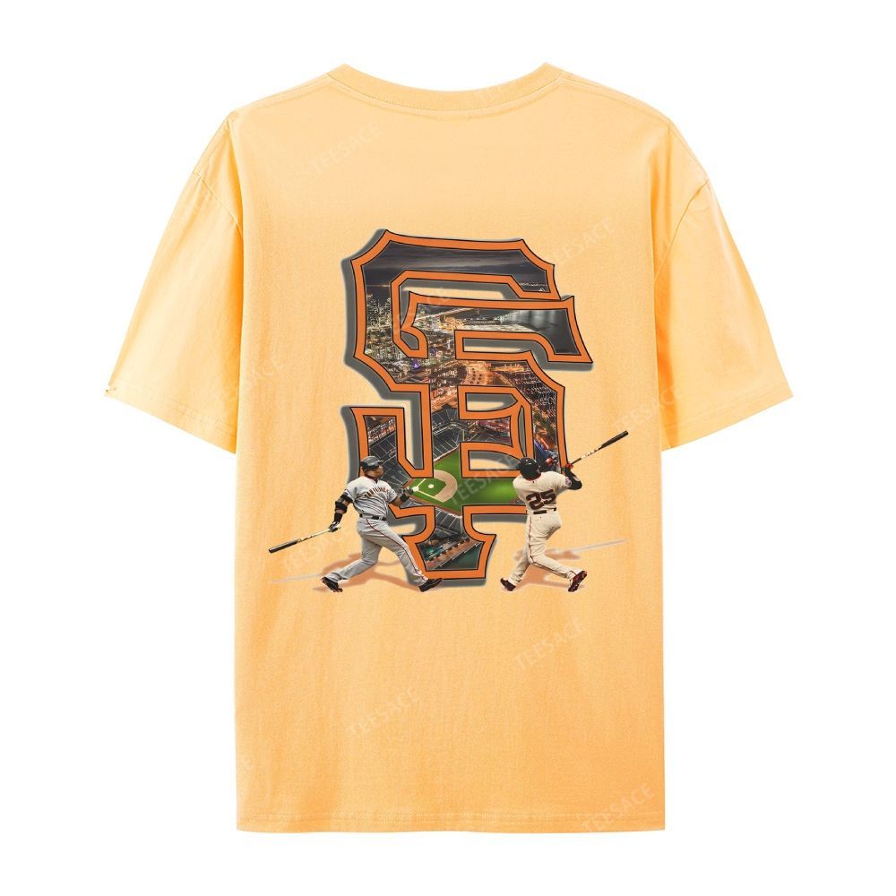 Unisex Casual Cotton T-shirt Short Sleeve T-Shirt | BARRY BONDS TEE 