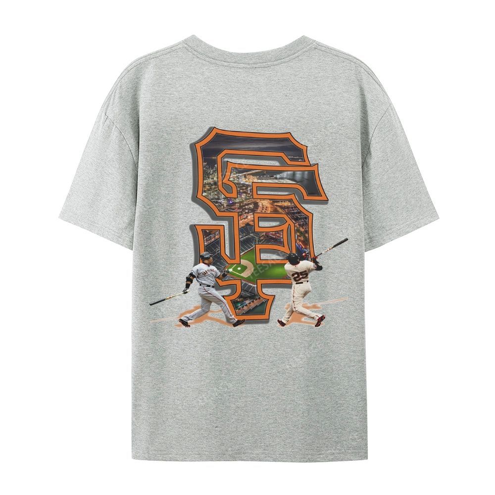 Unisex Casual Cotton T-shirt Short Sleeve T-Shirt | BARRY BONDS TEE 