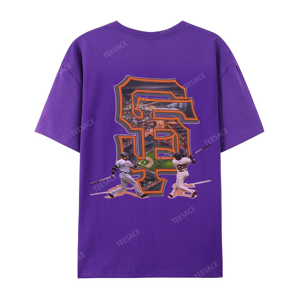 Unisex Casual Cotton T-shirt Short Sleeve T-Shirt | BARRY BONDS TEE 