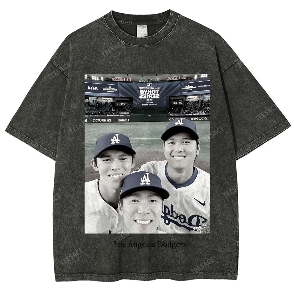 2025 dodgers new V2 tee Unisex Oversized Washed T-Shirt 