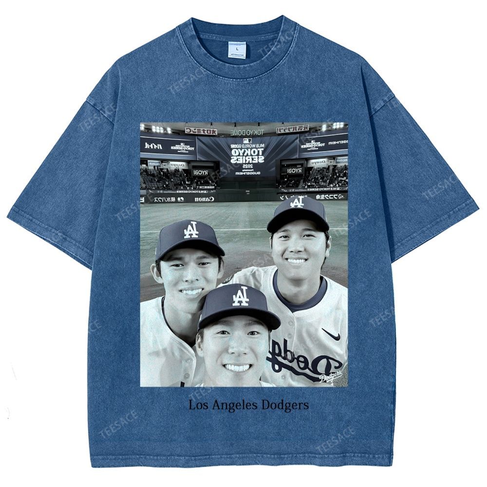 2025 dodgers new V2 tee Unisex Oversized Washed T-Shirt 