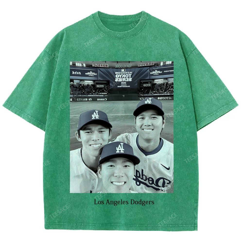 2025 dodgers new V2 tee Unisex Oversized Washed T-Shirt 