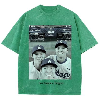 2025 dodgers new V2 tee Unisex Oversized Washed T-Shirt 