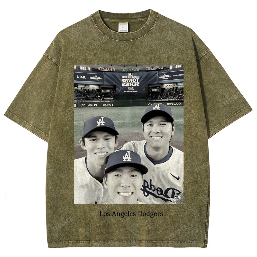 2025 dodgers new V2 tee Unisex Oversized Washed T-Shirt 