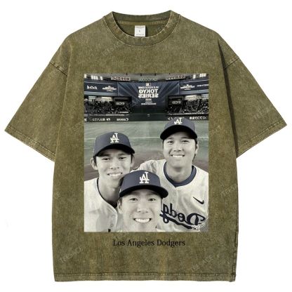 2025 dodgers new V2 tee Unisex Oversized Washed T-Shirt 
