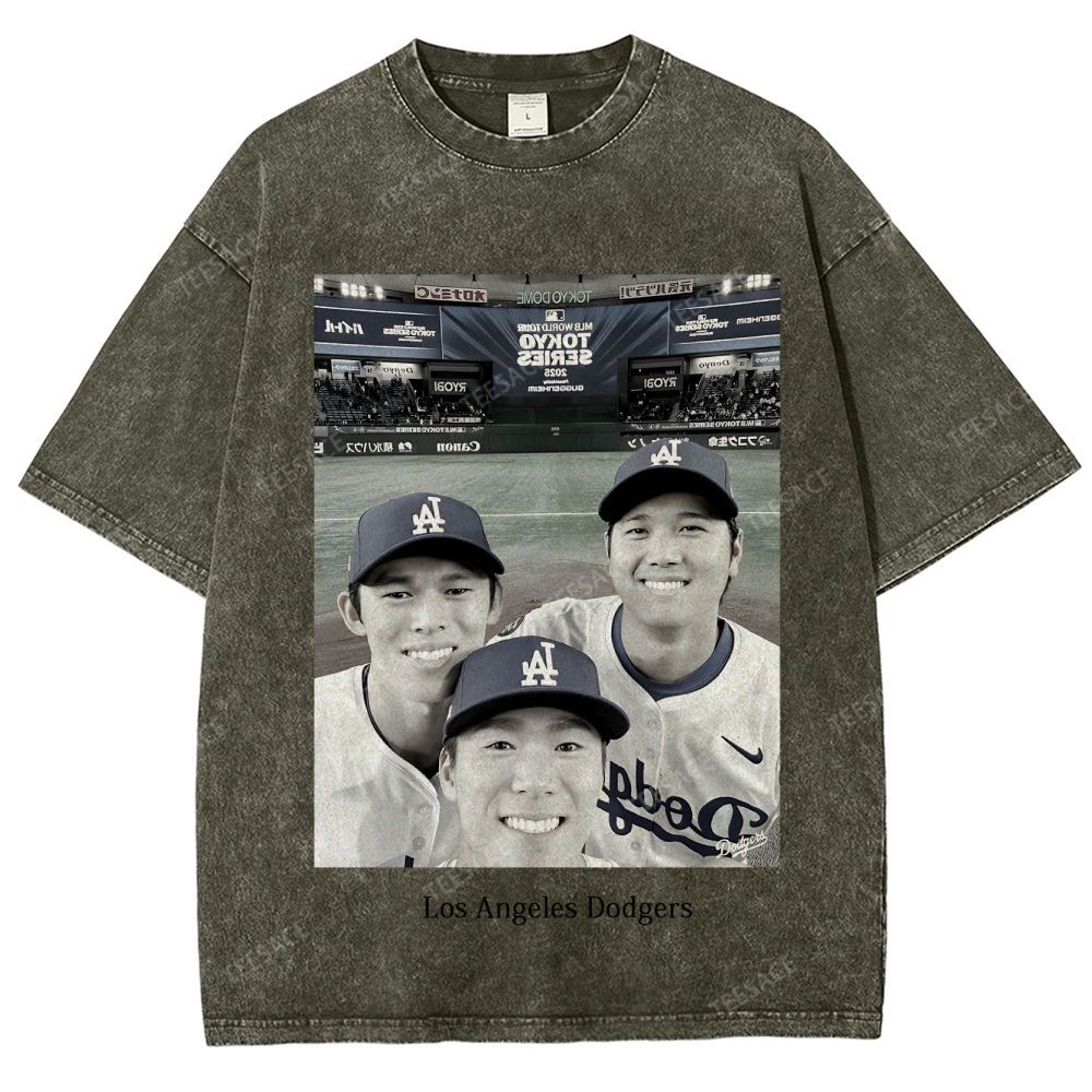 2025 dodgers new V2 tee Unisex Oversized Washed T-Shirt 