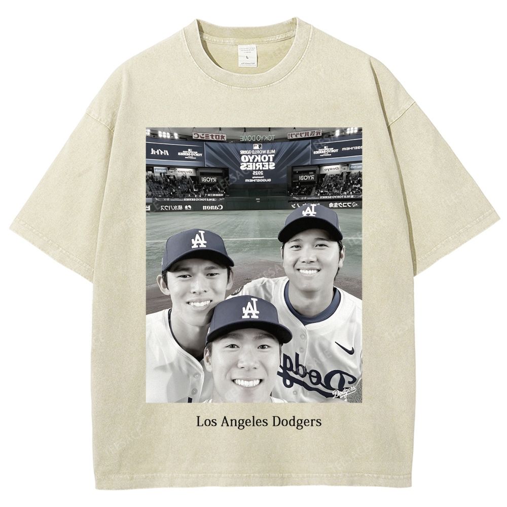 2025 dodgers new V2 tee Unisex Oversized Washed T-Shirt 