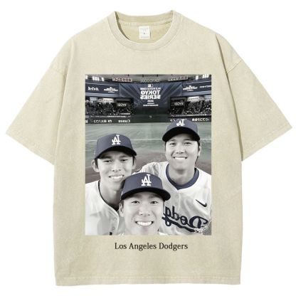 2025 dodgers new V2 tee Unisex Oversized Washed T-Shirt 