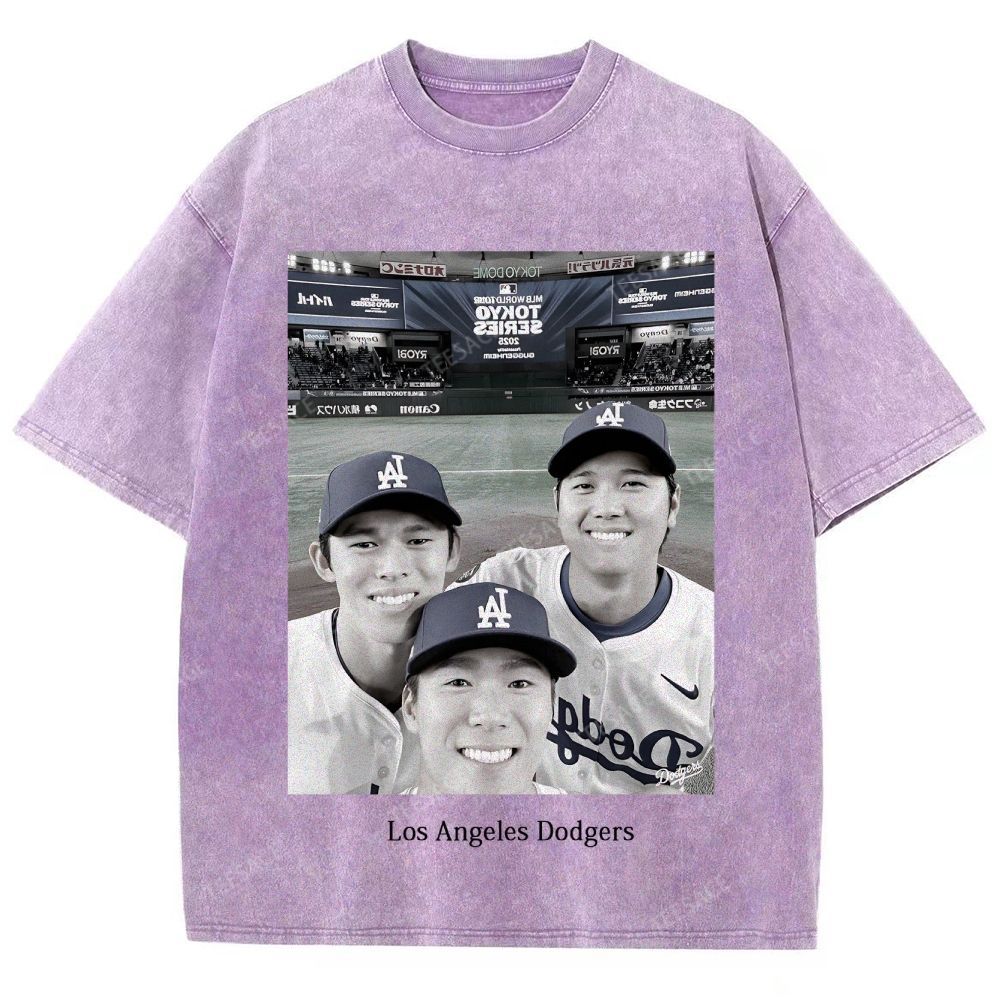 2025 dodgers new V2 tee Unisex Oversized Washed T-Shirt 