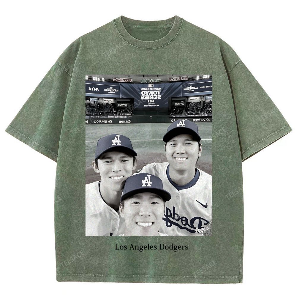 2025 dodgers new V2 tee Unisex Oversized Washed T-Shirt 