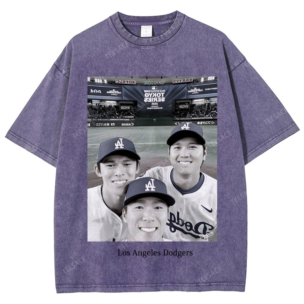 2025 dodgers new V2 tee Unisex Oversized Washed T-Shirt 