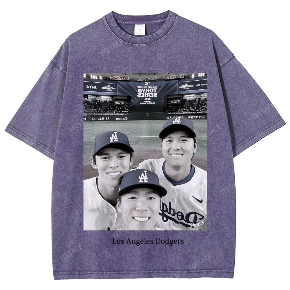 2025 dodgers new V2 tee Unisex Oversized Washed T-Shirt 